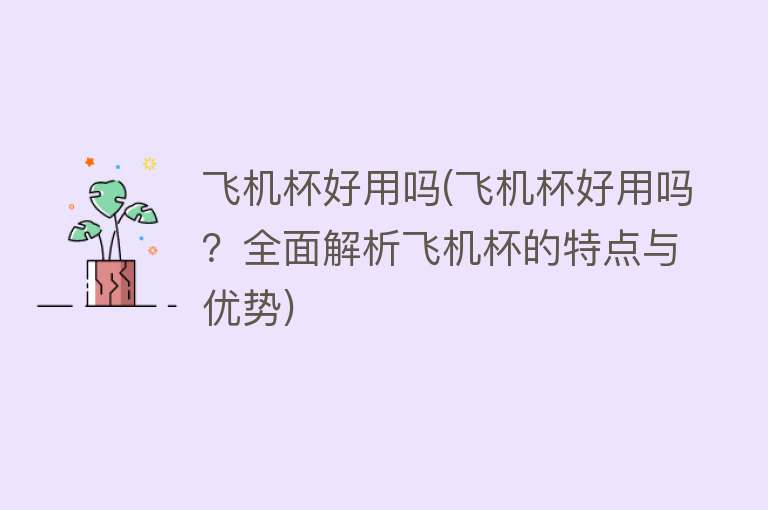 飞机杯好用吗(飞机杯好用吗？全面解析飞机杯的特点与优势)