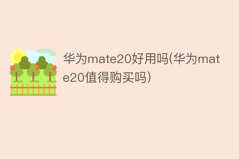 华为mate20好用吗(华为mate20值得购买吗)