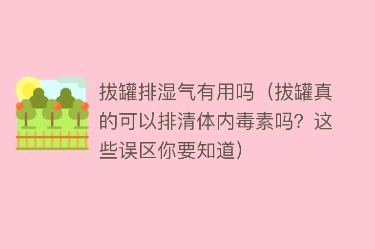 拔罐排湿气有用吗（拔罐真的可以排清体内毒素吗？这些误区你要知道）