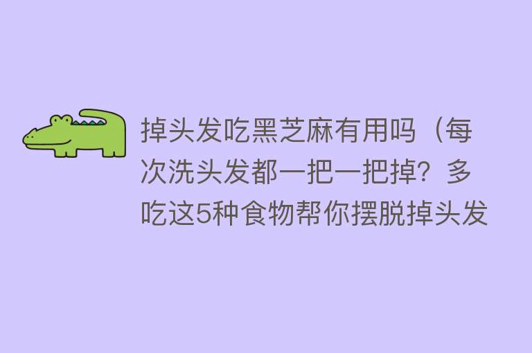 掉头发吃黑芝麻有用吗（每次洗头发都一把一把掉？多吃这5种食物帮你摆脱掉头发“魔咒”）