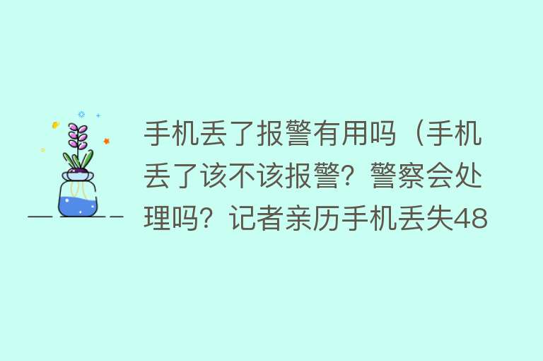 手机丢了报警有用吗（手机丢了该不该报警？警察会处理吗？记者亲历手机丢失48小时）