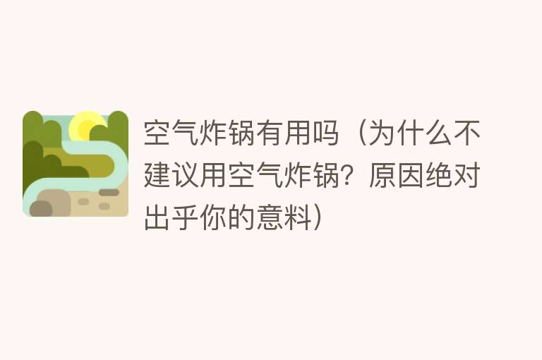 空气炸锅有用吗（为什么不建议用空气炸锅？原因绝对出乎你的意料）