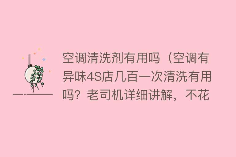 空调清洗剂有用吗（空调有异味4S店几百一次清洗有用吗？老司机详细讲解，不花冤枉钱）