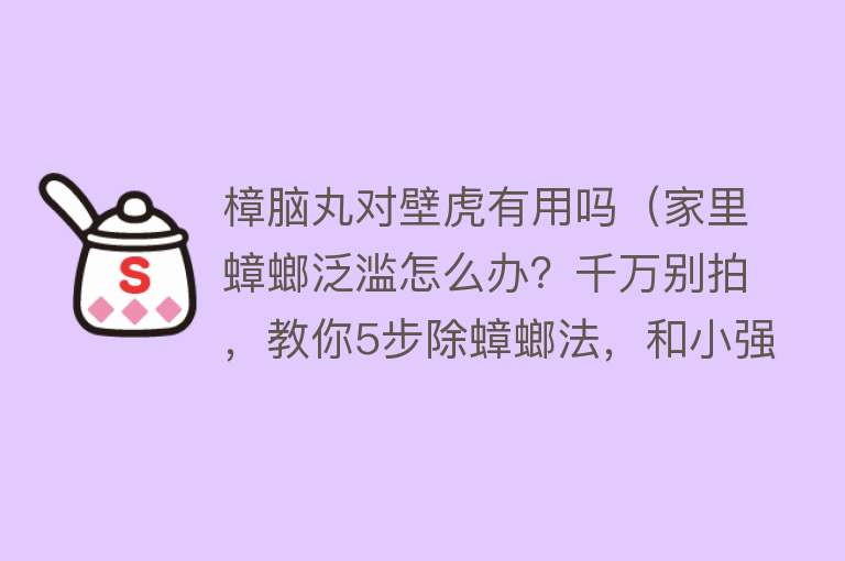 樟脑丸对壁虎有用吗（家里蟑螂泛滥怎么办？千万别拍，教你5步除蟑螂法，和小强说拜拜）