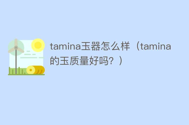 tamina玉器怎么样（tamina的玉质量好吗？）