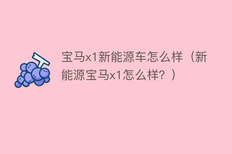 宝马x1新能源车怎么样（新能源宝马x1怎么样？）