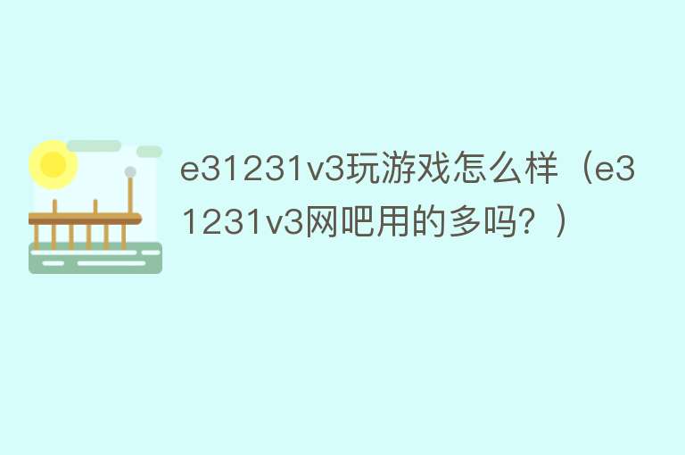 e31231v3玩游戏怎么样（e31231v3网吧用的多吗？）