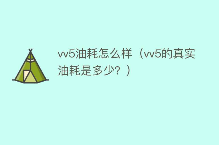 vv5油耗怎么样（vv5的真实油耗是多少？）