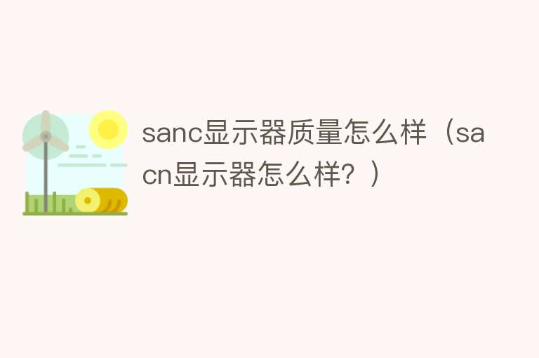 sanc显示器质量怎么样（sacn显示器怎么样？）